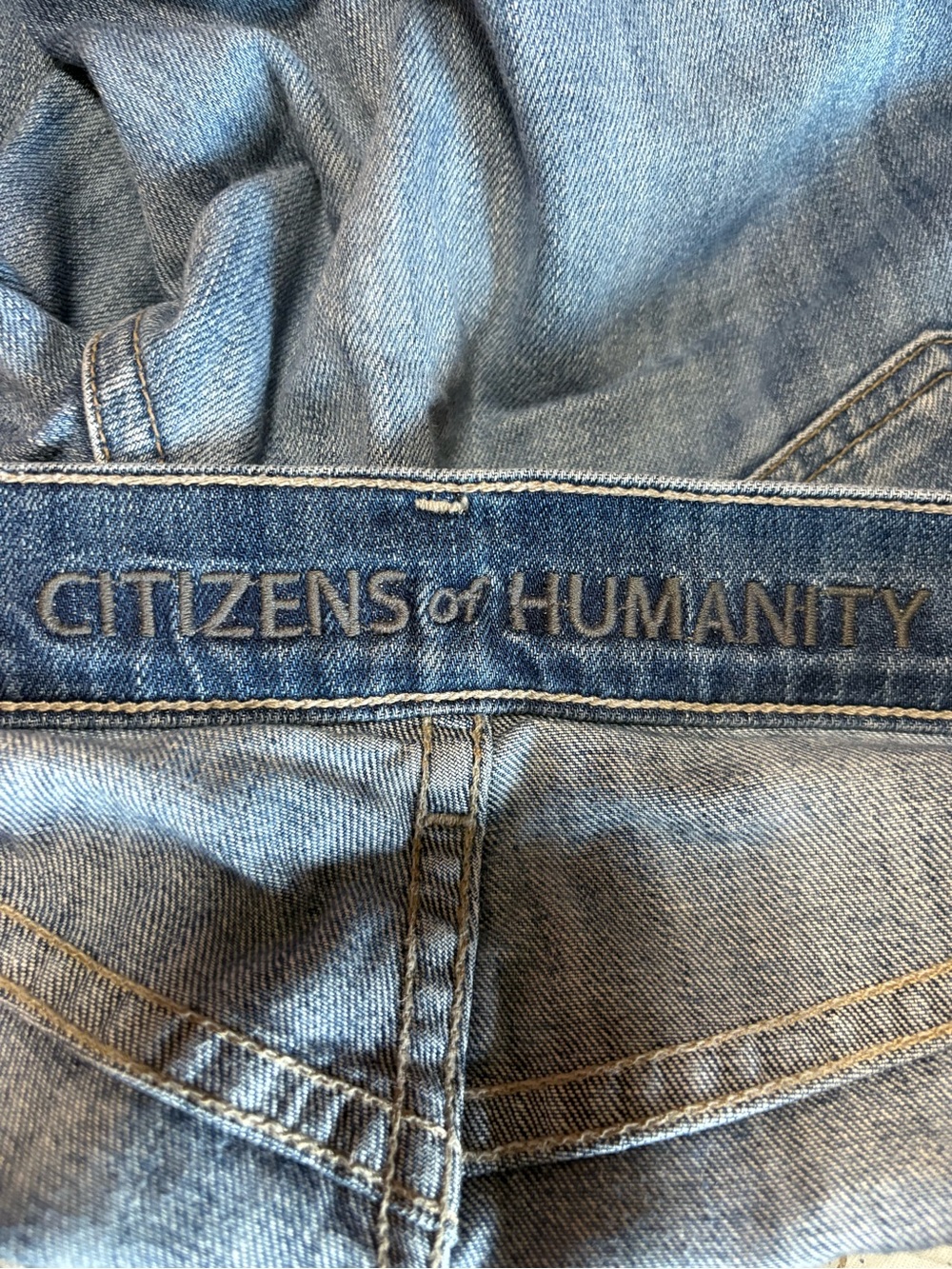 Citizens of Humanity High-Rise Wide-Leg Cropped Denim Jeans with Raw Hem Size 28 - Picture 3 of 11